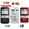 2.2inch 3 sim cards cell phone with TV, quad band F5