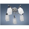 White modern iron glass lamp